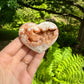 Pink Crazy Lace Agate Heart