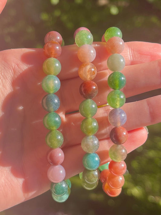 Ocean Jasper Round Bead Bracelet
