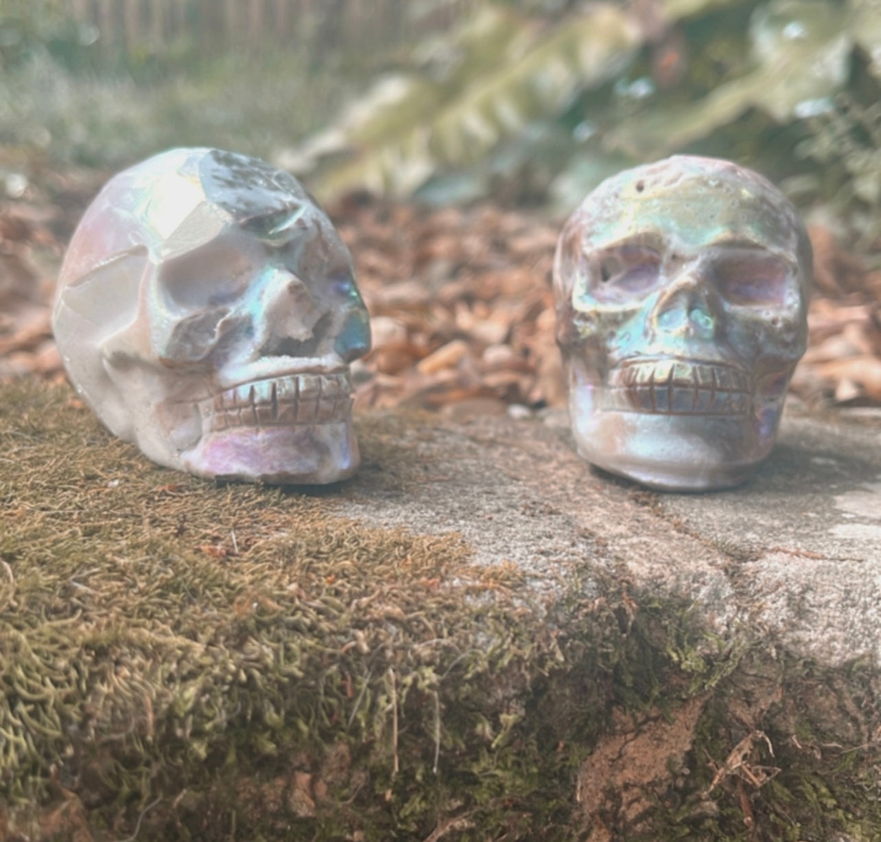 Druzy Aura Sphalerite Skulls