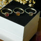 S925 Adjustable Watermelon Tourmaline Bi-Colour Ring