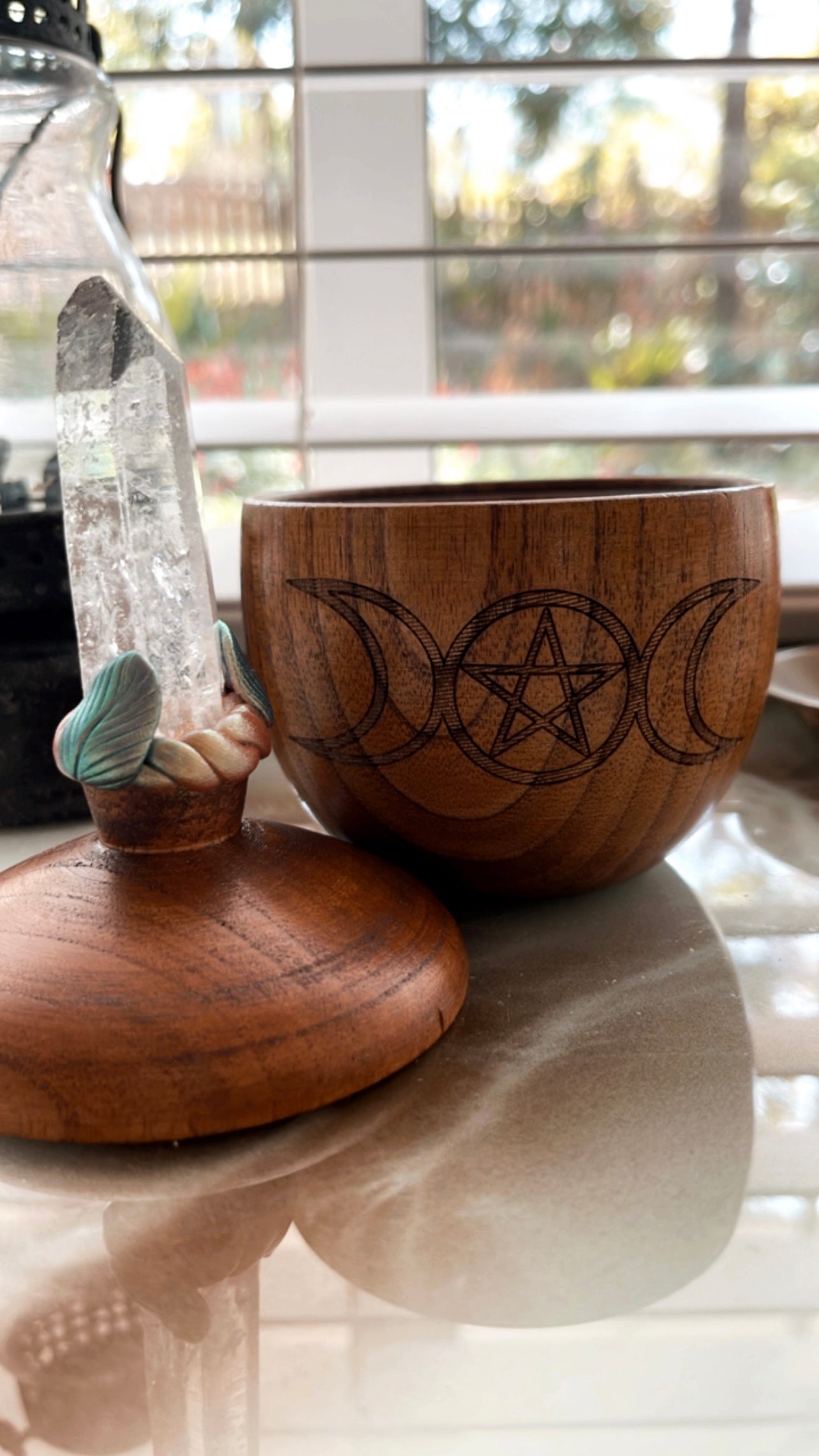 Wooden Sacred Keeper/ Jewellery Box
