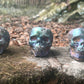 Druzy Aura Sphalerite Skulls