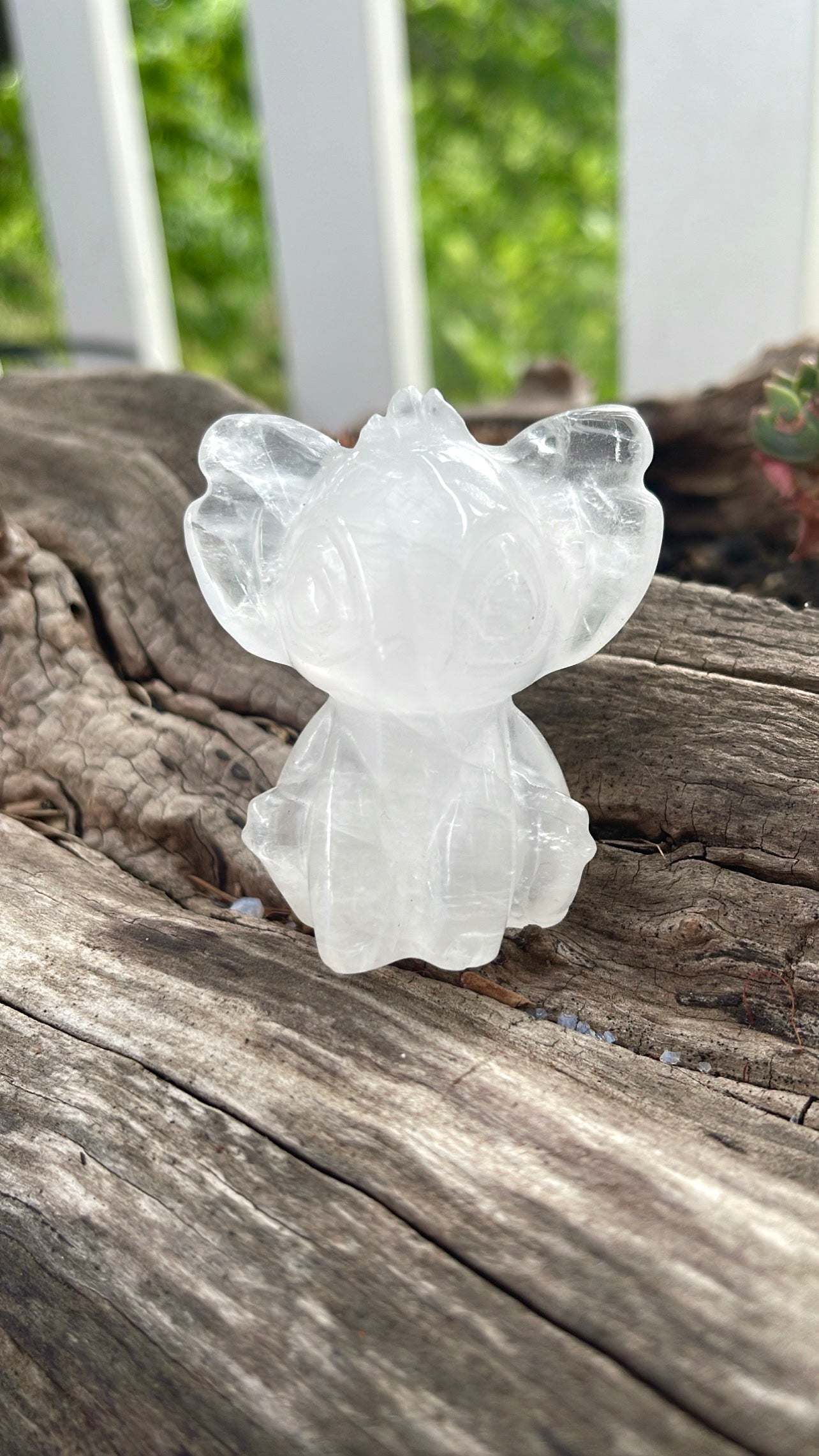 Clear Quartz Stitch Crystal Carving