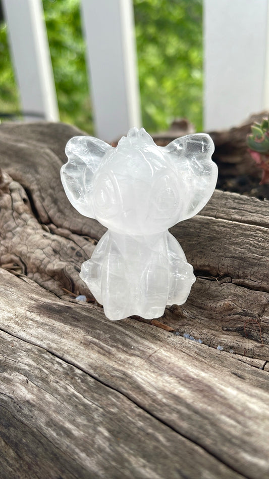 Clear Quartz Stitch Crystal Carving