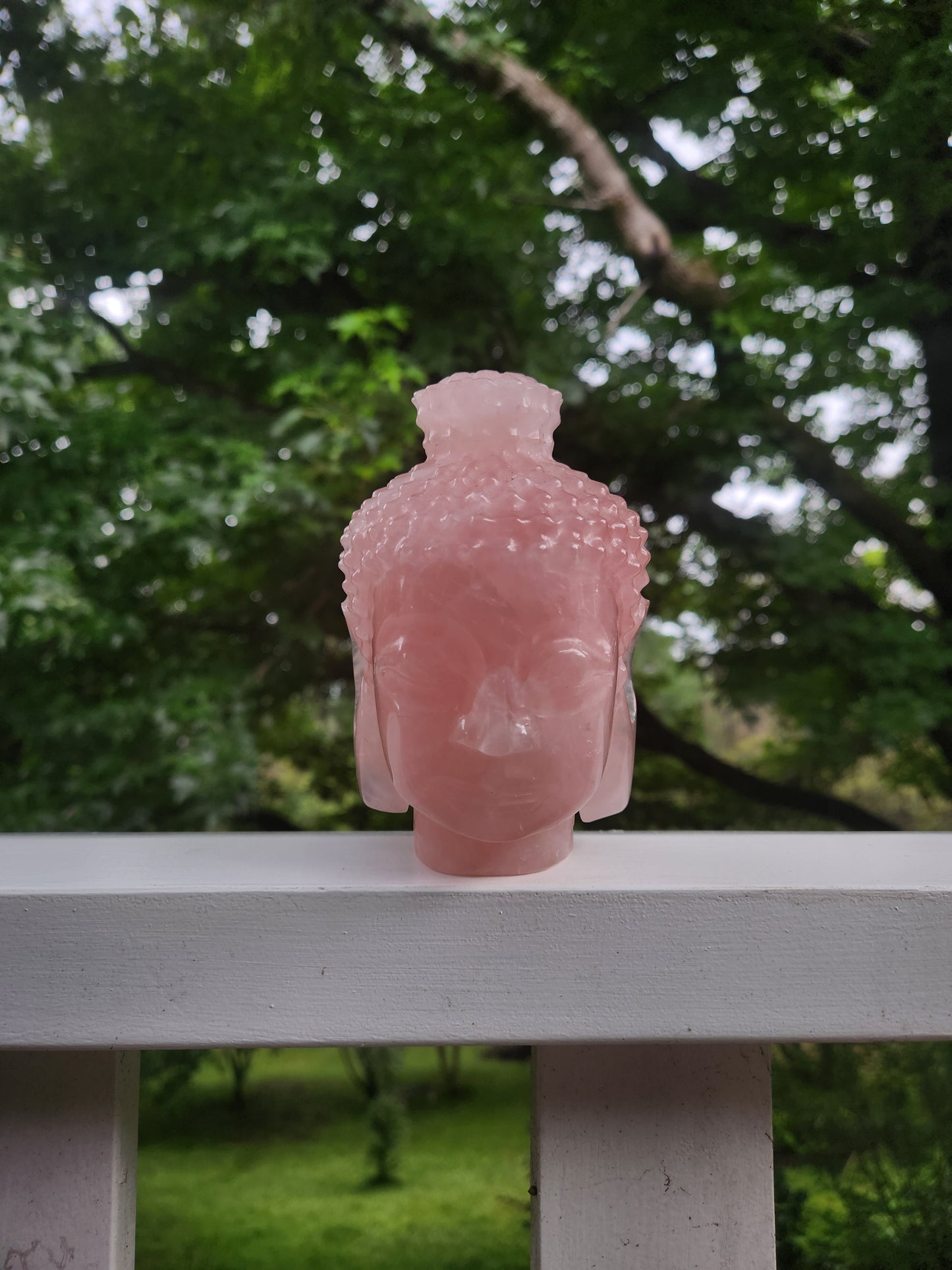 Rose Quartz Buddha Head