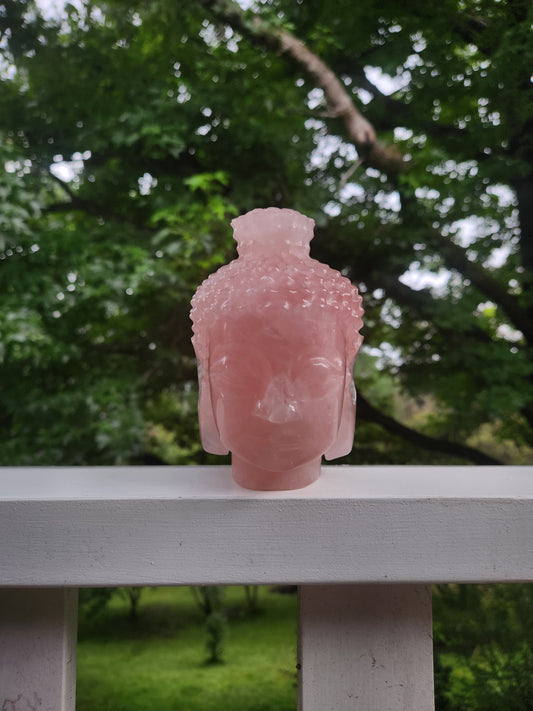 Rose Quartz Buddha Head