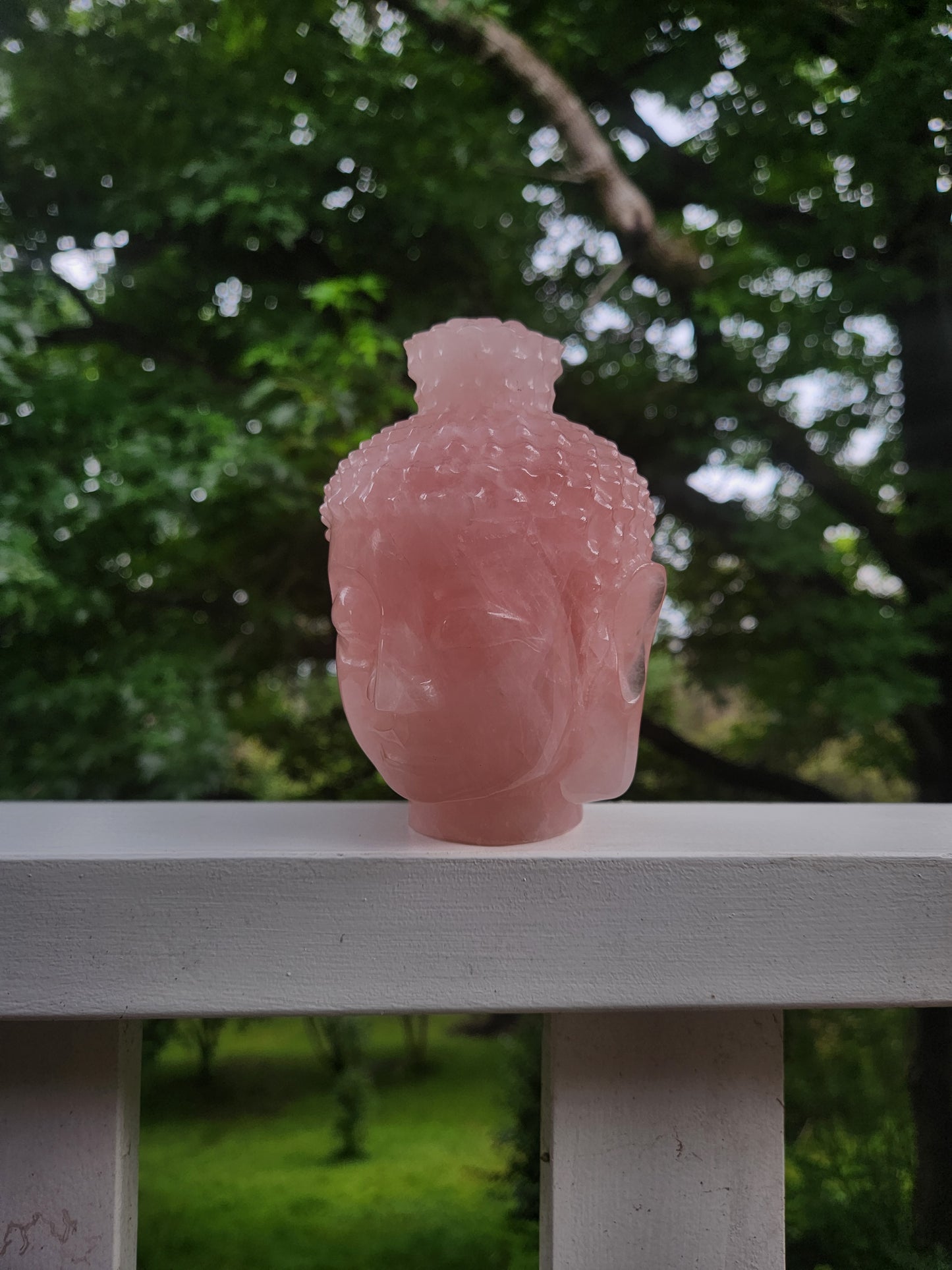 Rose Quartz Buddha Head