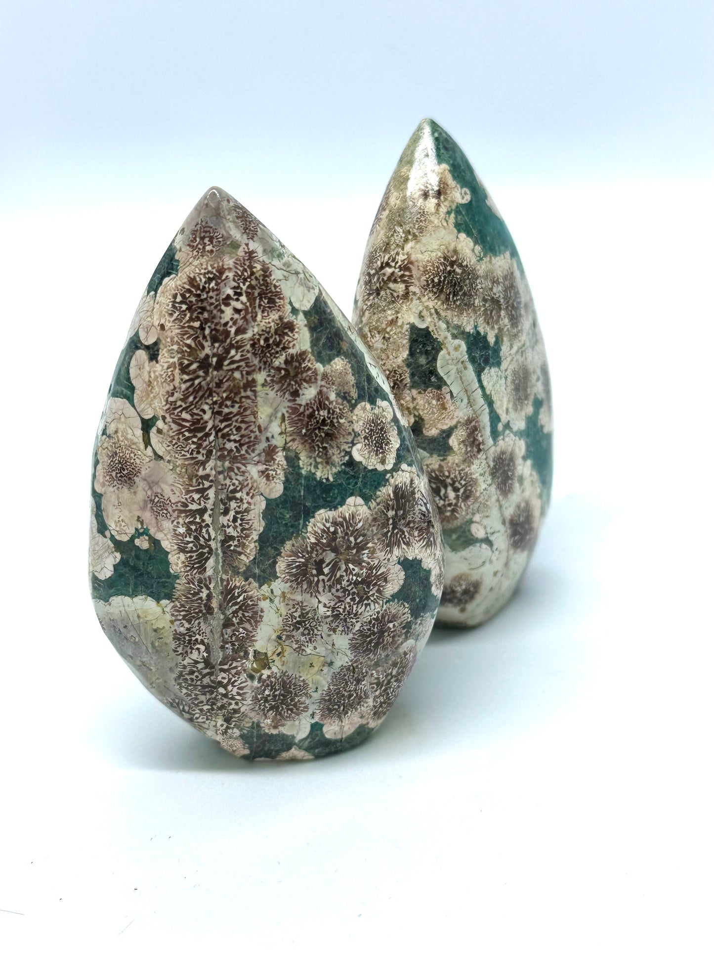 Sakura Jasper/ Rhyolite Green Flower Jasper Flame