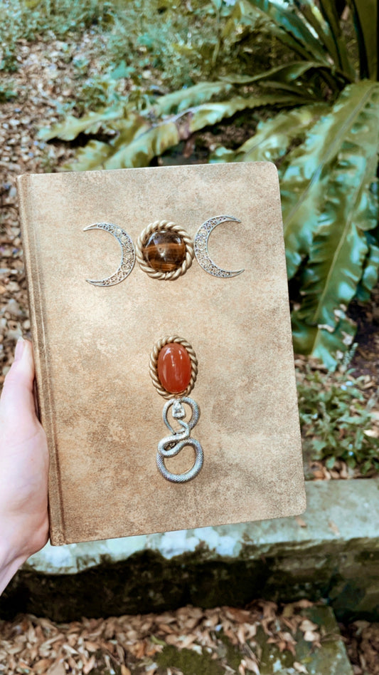 Spiritual Shimmery Golden Crystal Notebook