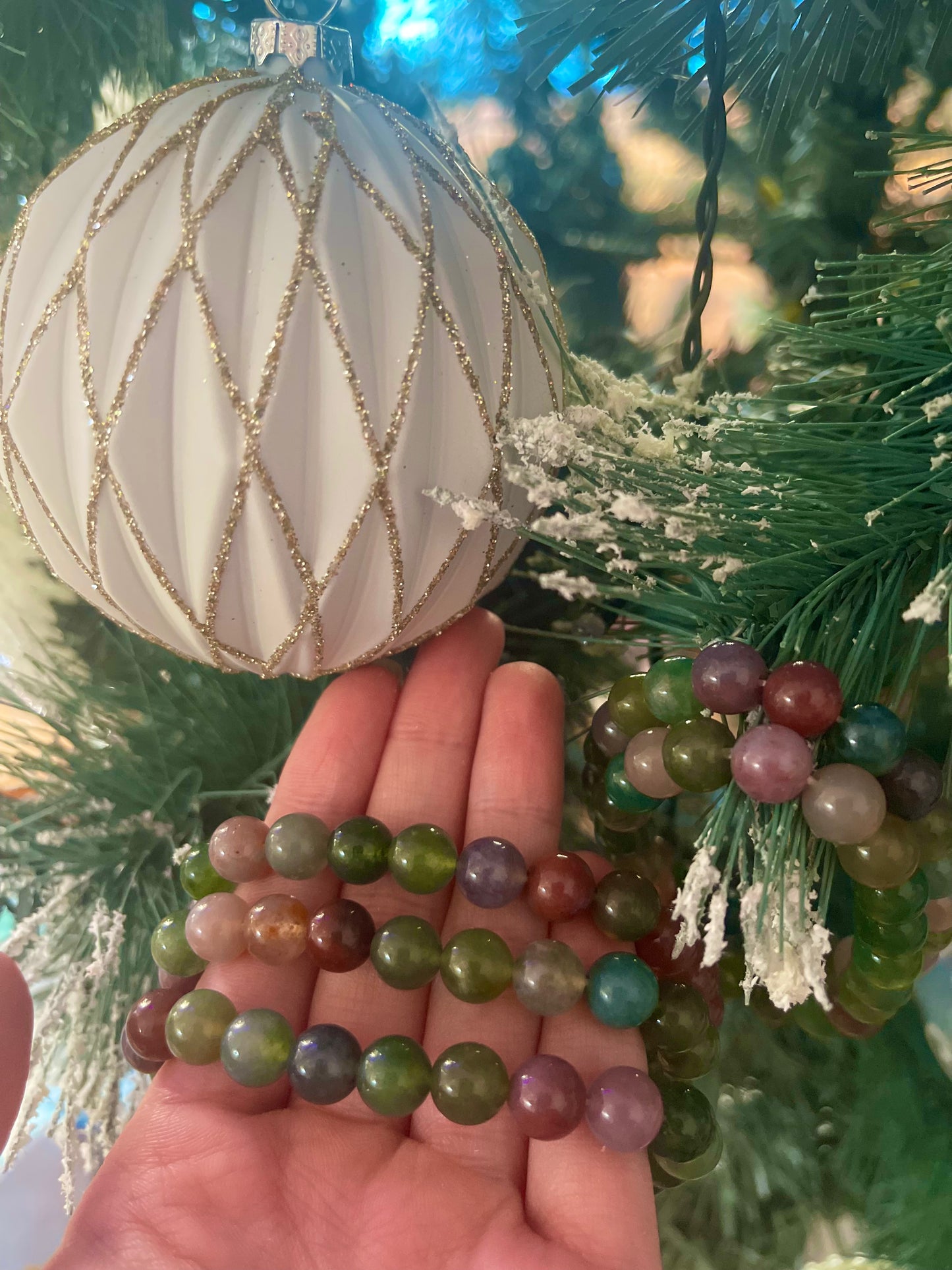 Ocean Jasper Round Bead Bracelet