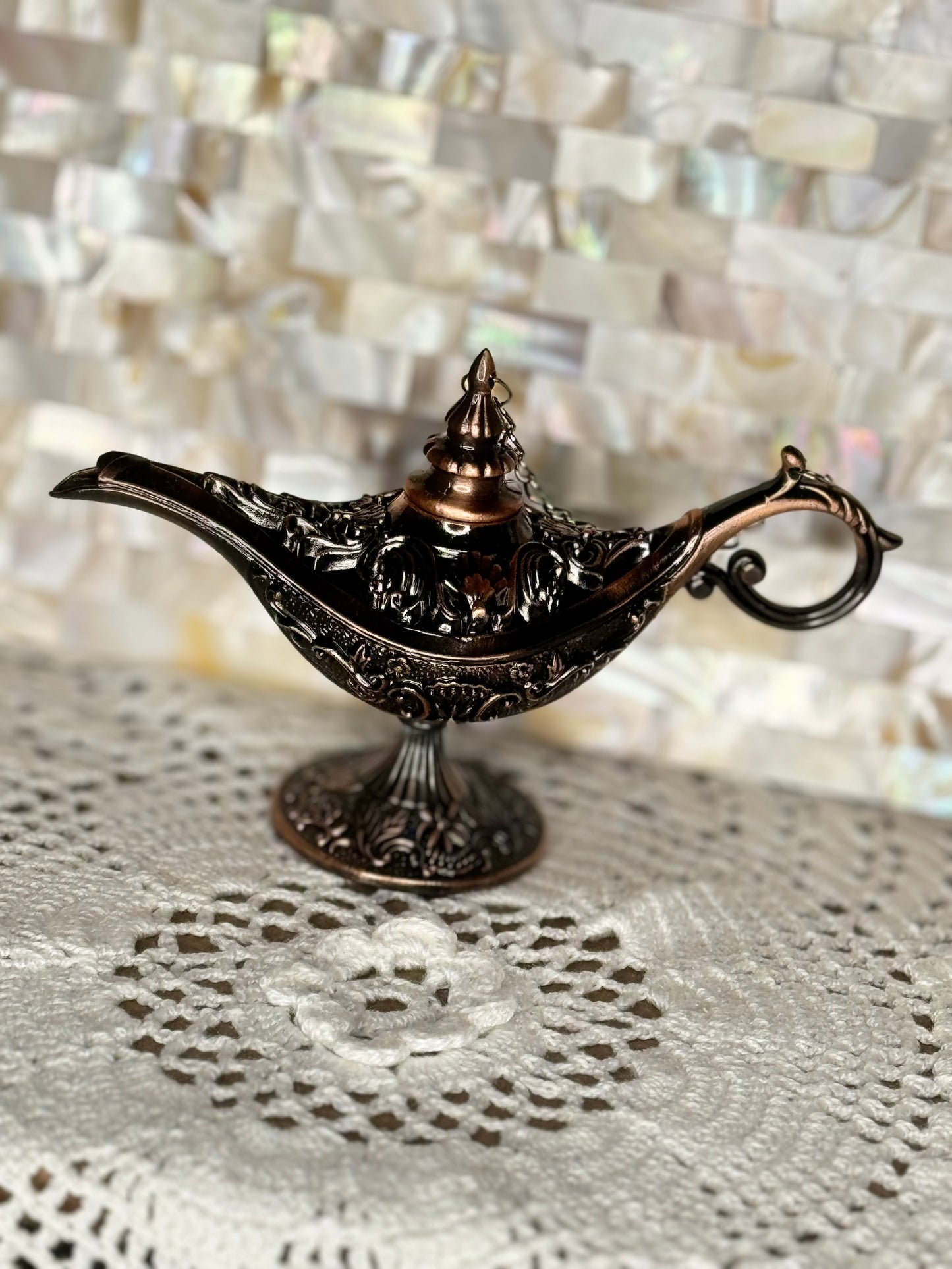 Bronze Aladdin Magic Genie Lamp Incense Burners