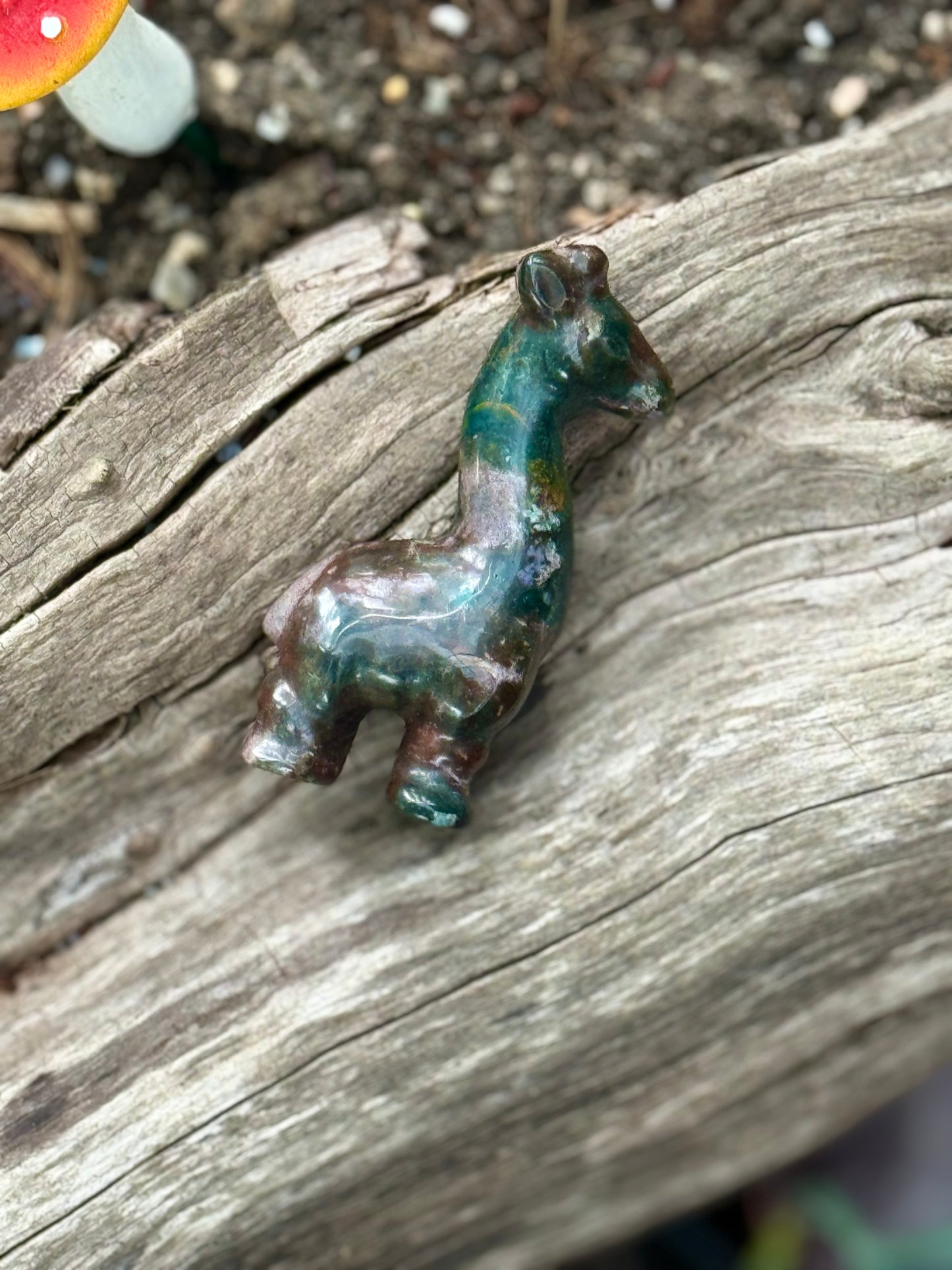 Ocean Jasper Giraffe Carvings