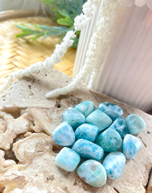 Polished Larimar Tumbles