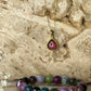 S925 18K Gold Plated Watermelon Tourmaline Pendant with Round Bead Crystal Bracelet - High Quality Jewellery Set