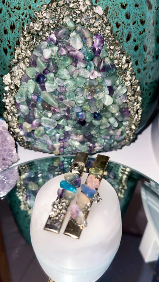 Crystal Chip Hair Clips