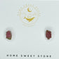 Raw Watermelon Tourmaline Stud Earrings