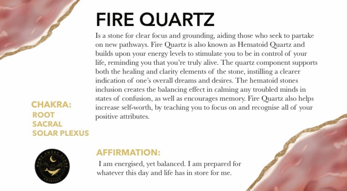 Fire Quartz Tumbles