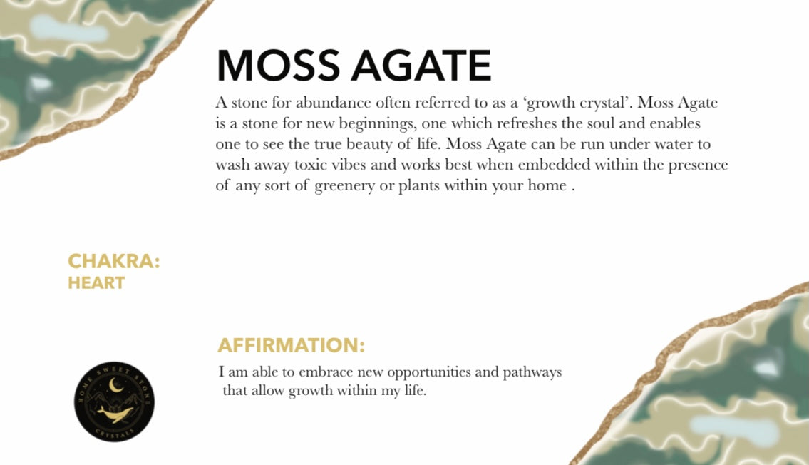 Moss Agate Round Bead Bracelet