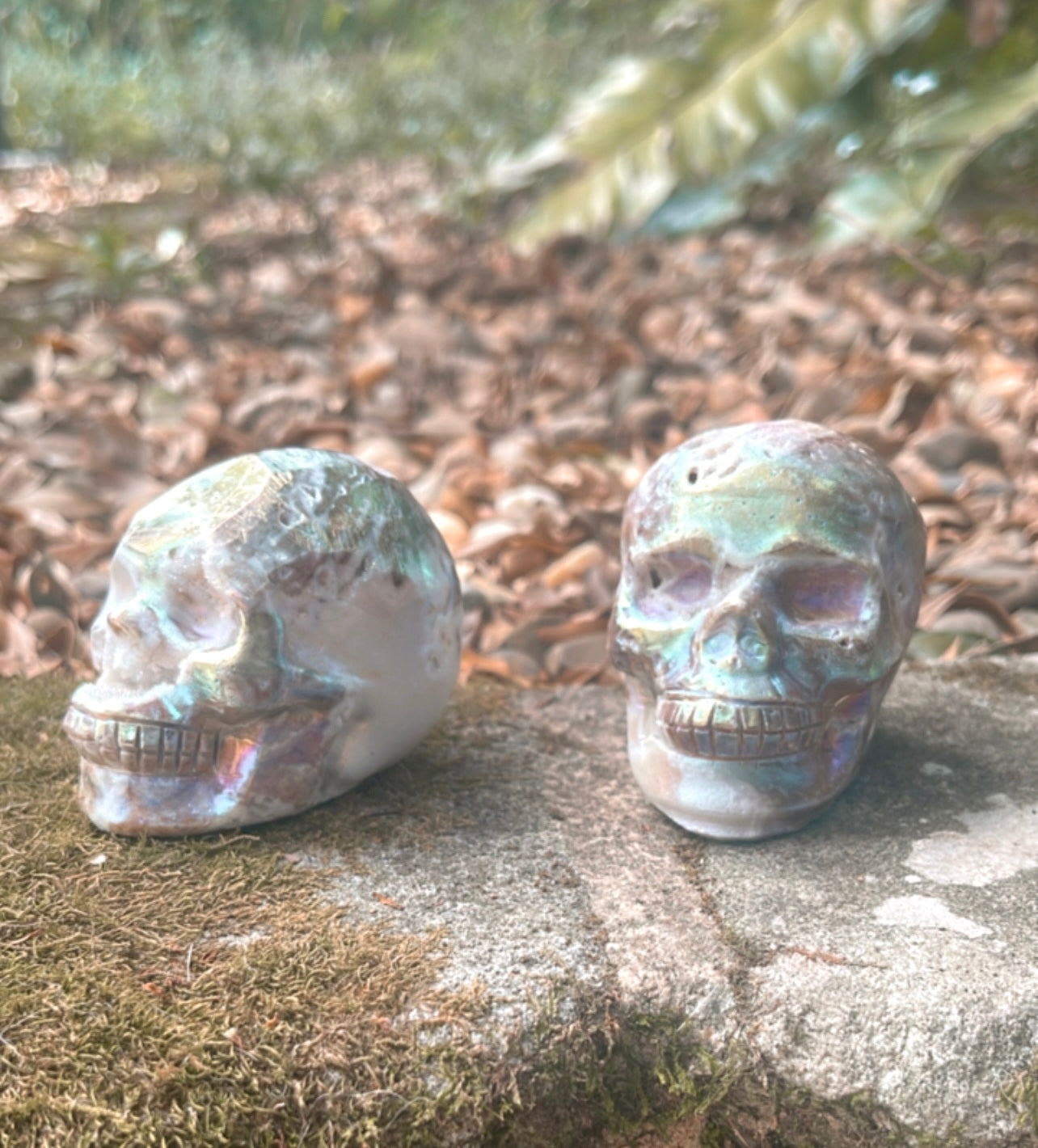 Druzy Aura Sphalerite Skulls