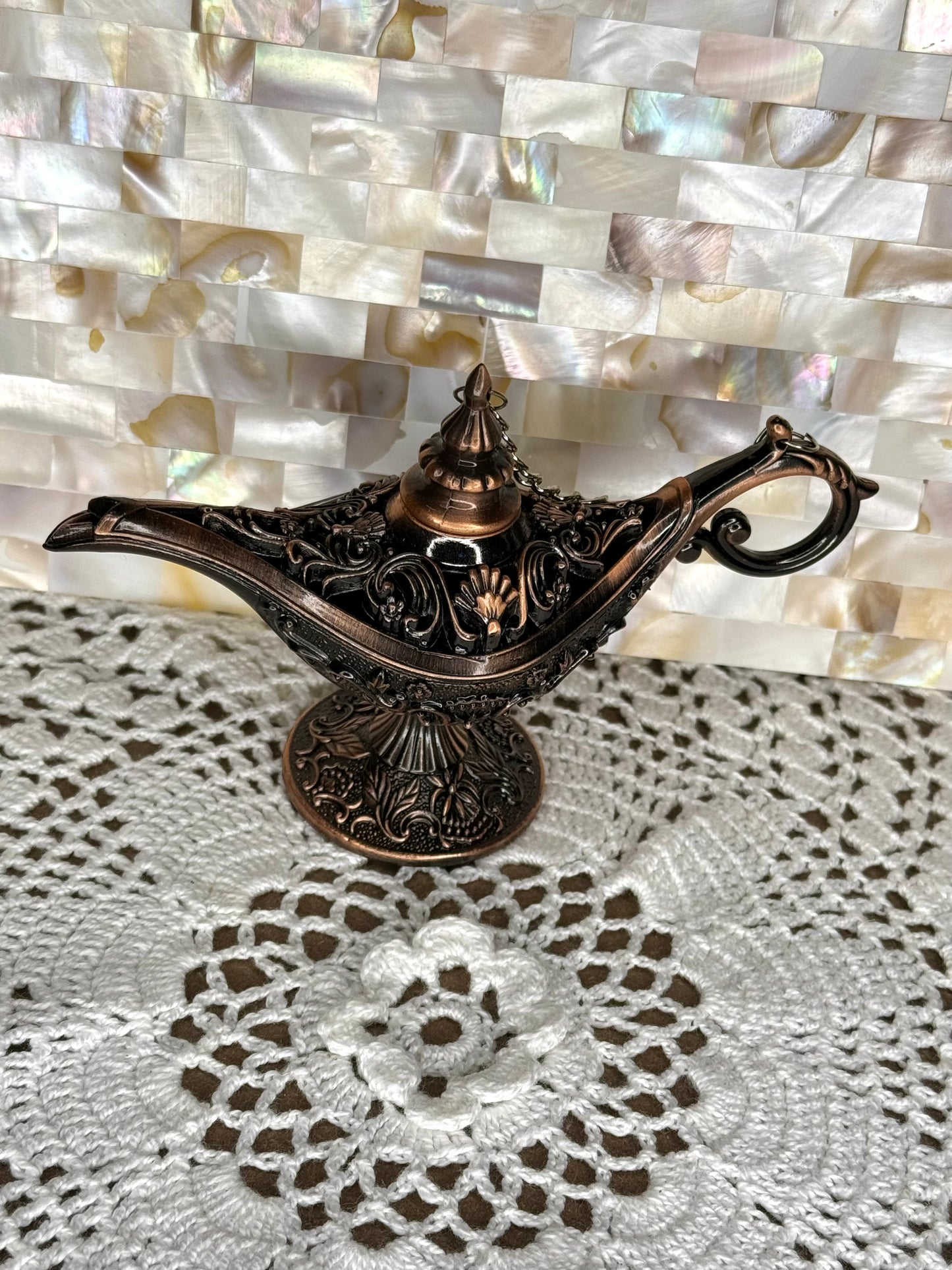 Bronze Aladdin Magic Genie Lamp Incense Burners