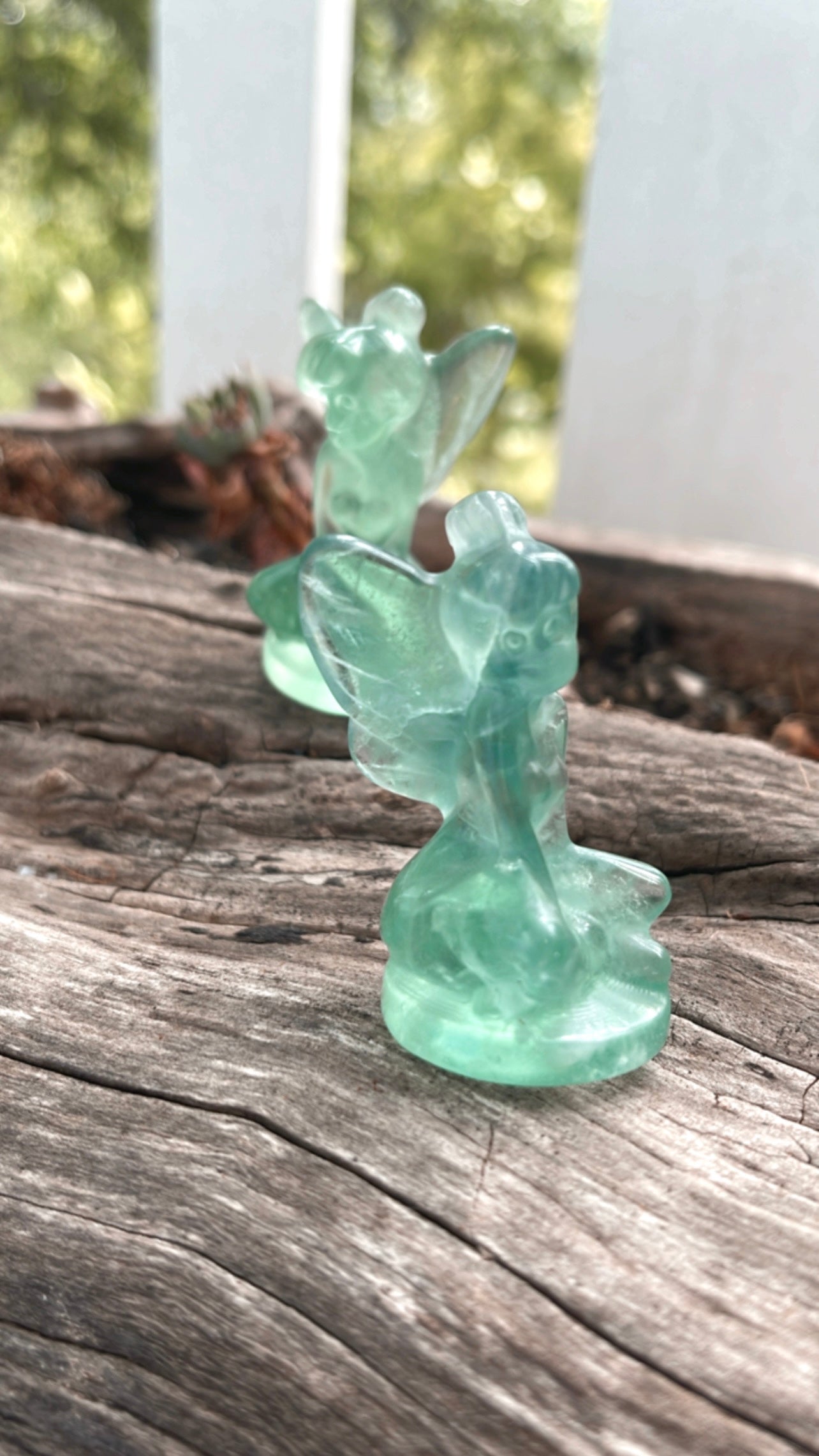 Green Fluorite Tinkerbell Disney Carving