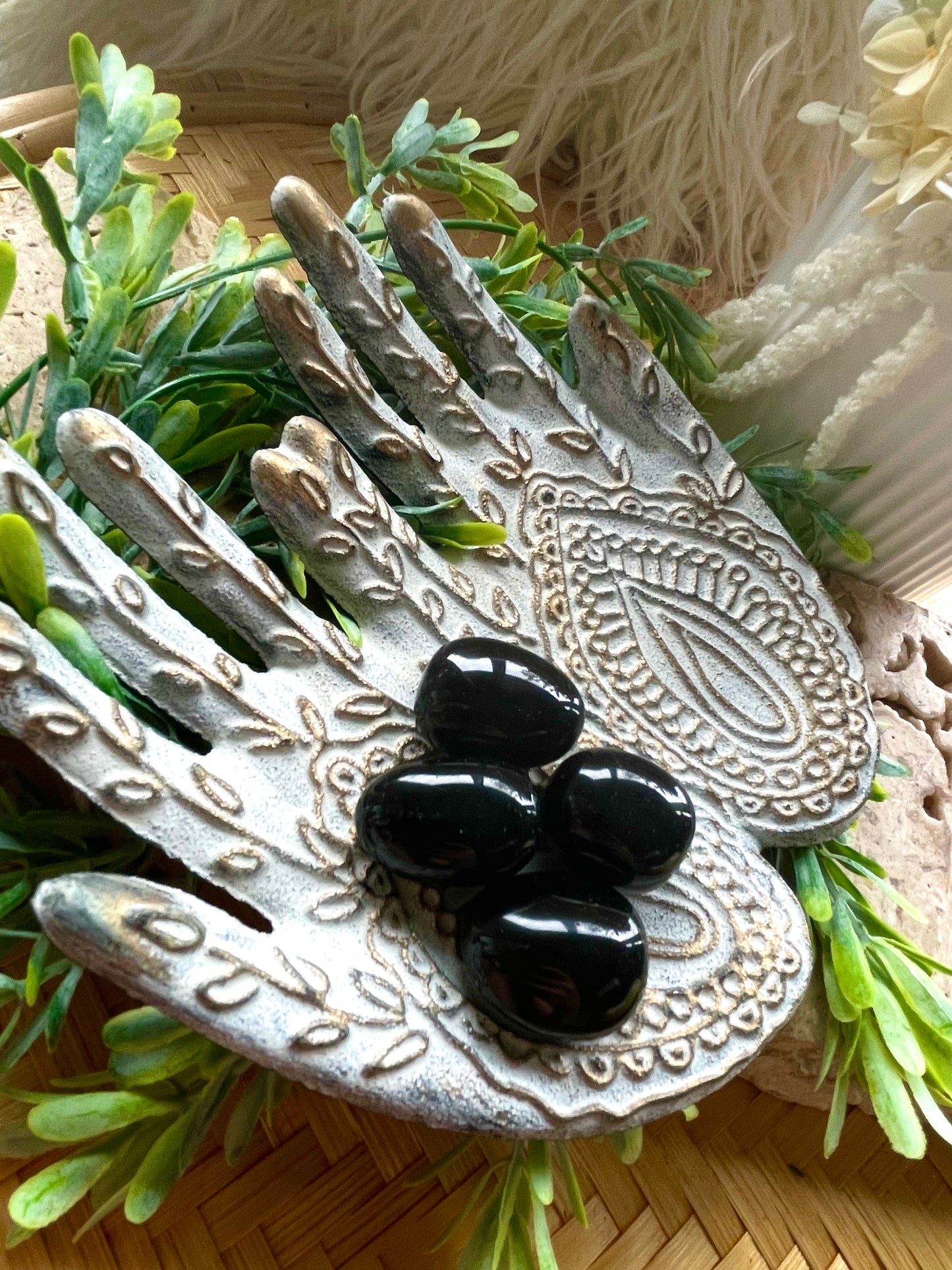 Black Obsidian Tumbles