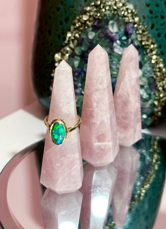 Quartz Crystal Ring Stands