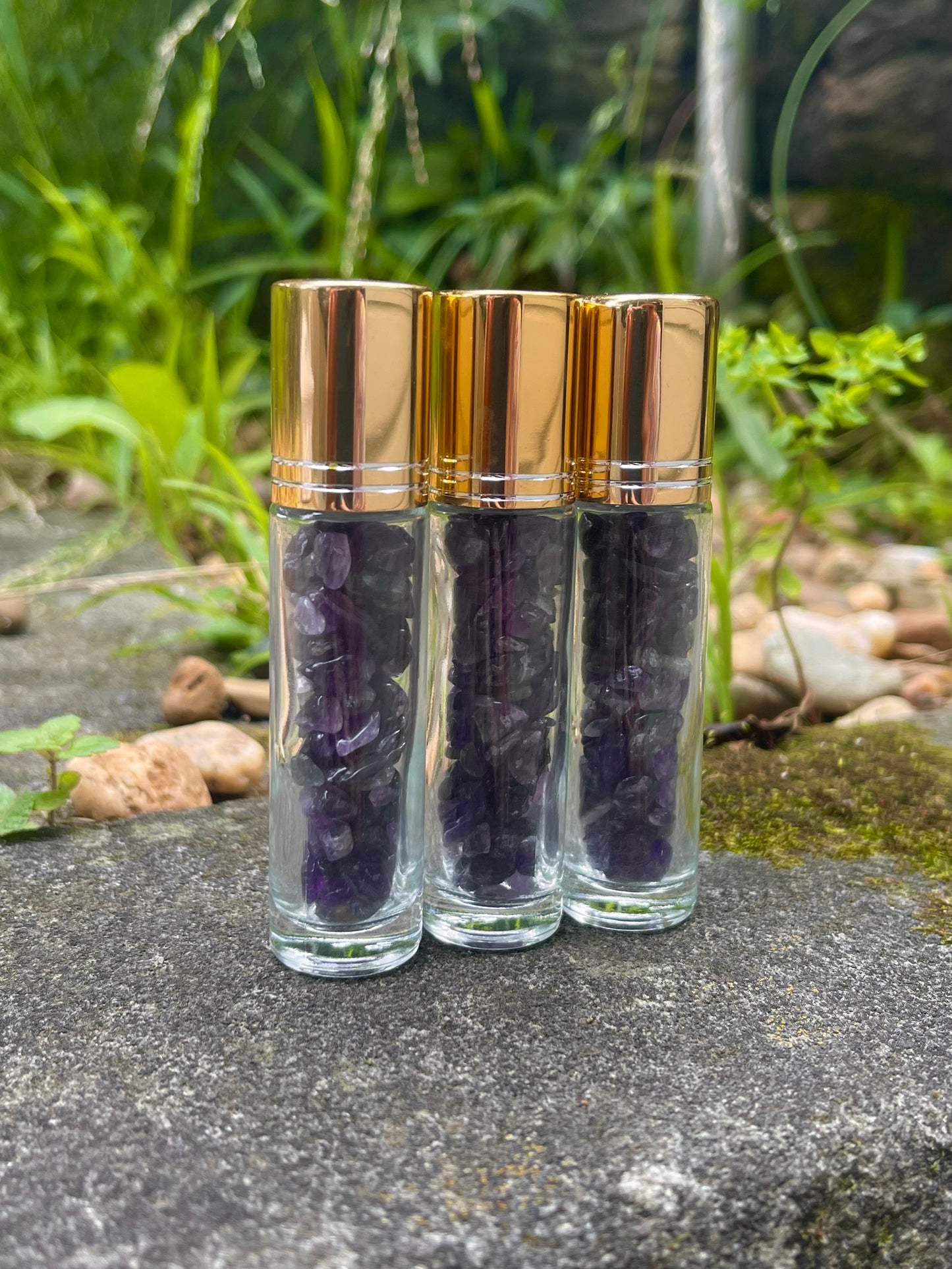 Amethyst Essential Oil Crystal Gemstone Roller Ball 10ML Bottle