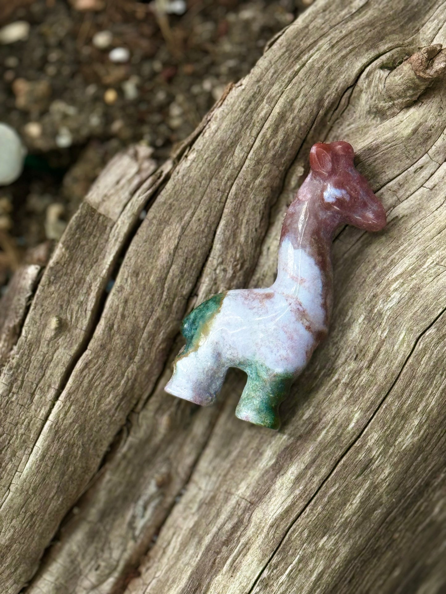 Ocean Jasper Giraffe Carvings