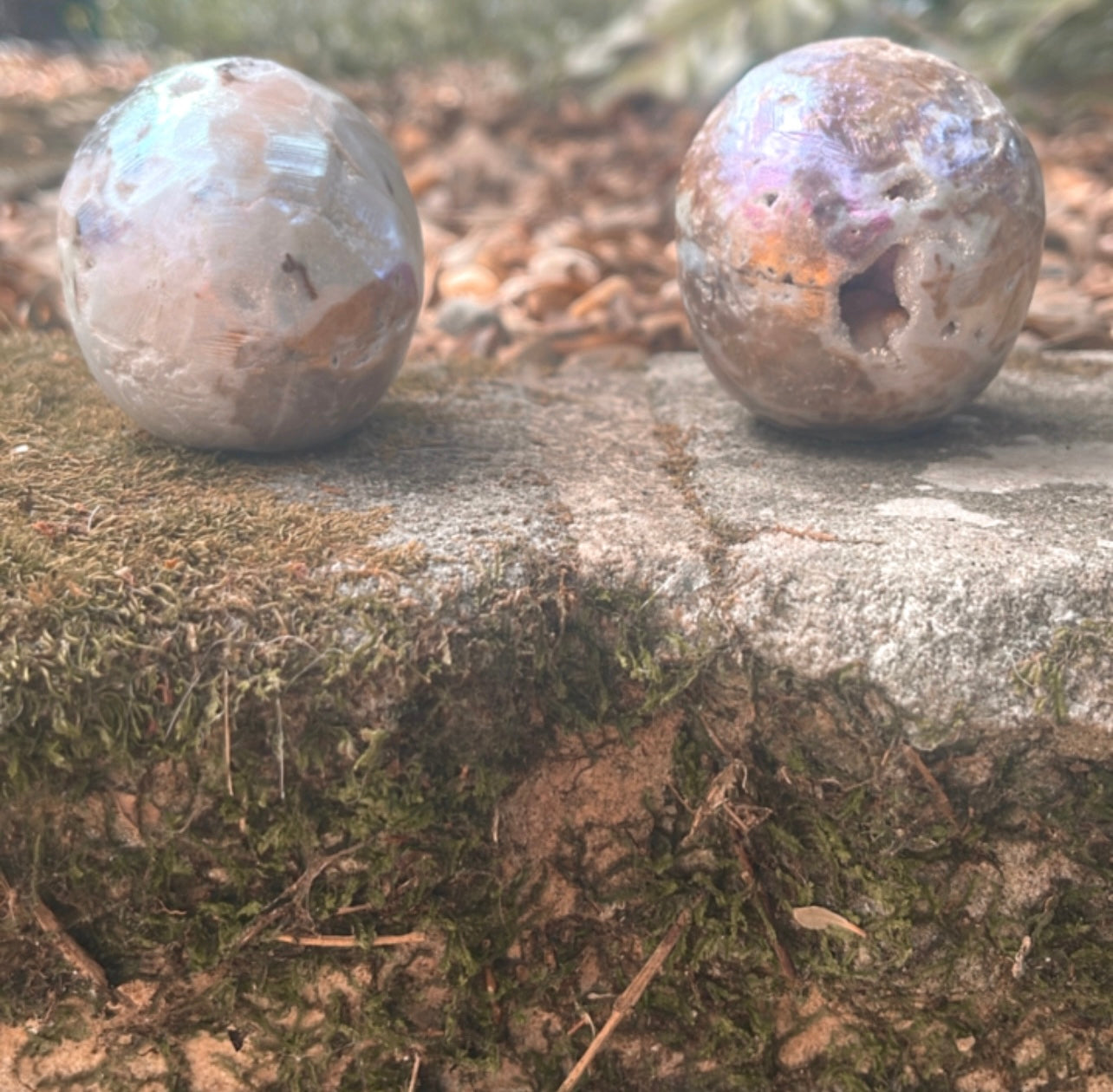 Druzy Aura Sphalerite Skulls