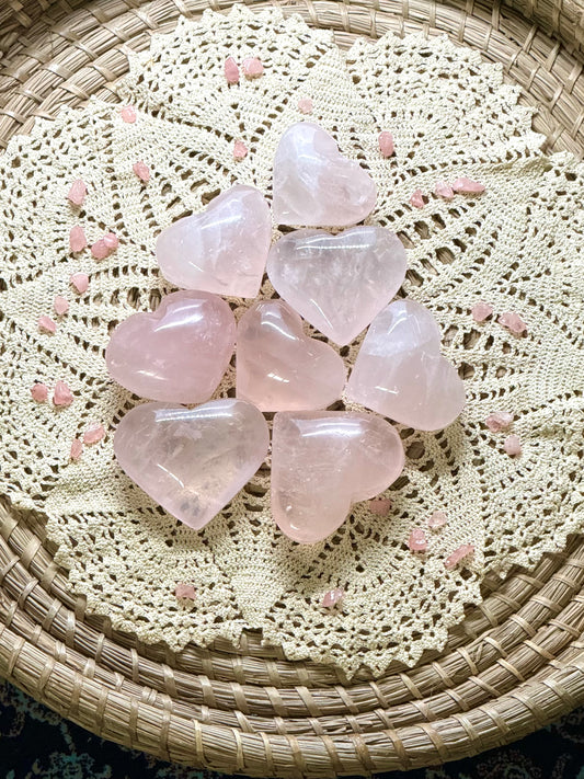 Rose Quartz Gemmy Heart