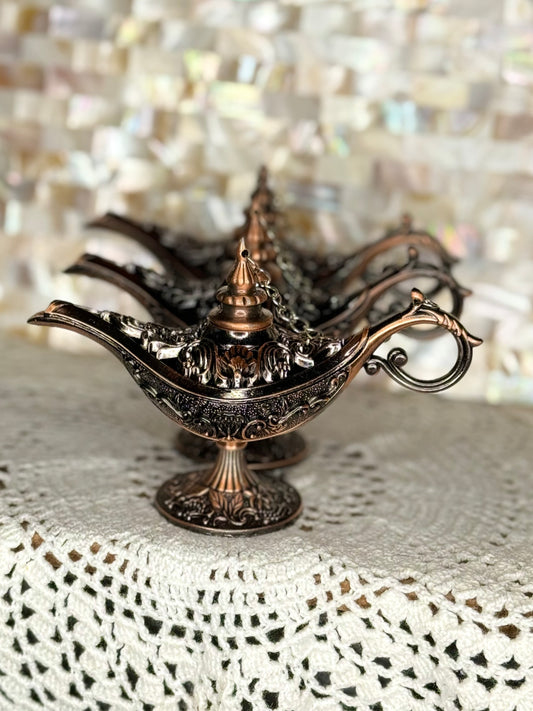 Bronze Aladdin Magic Genie Lamp Incense Burners