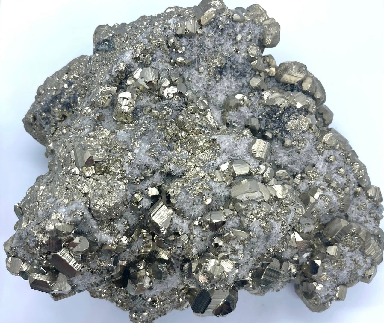 High-Grade 15KG Peruvian Pyrite Cluster Statement Piece