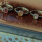 S925 Adjustable Watermelon Tourmaline Bi-Colour Ring