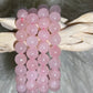 Rose Quartz Round Bead Bracelet