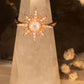 S925 Adjustable Rose Gold Plated Rose Quartz Goddess Ring