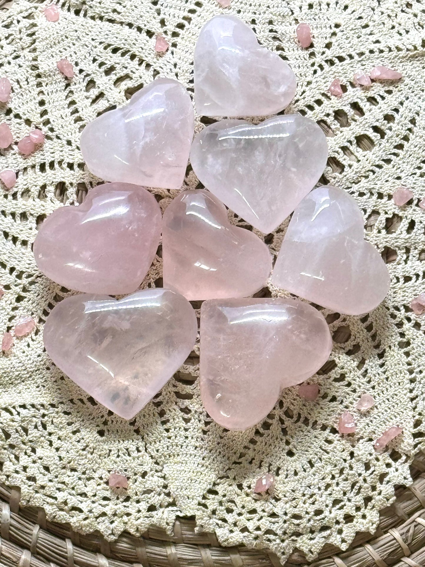 Rose Quartz Gemmy Heart