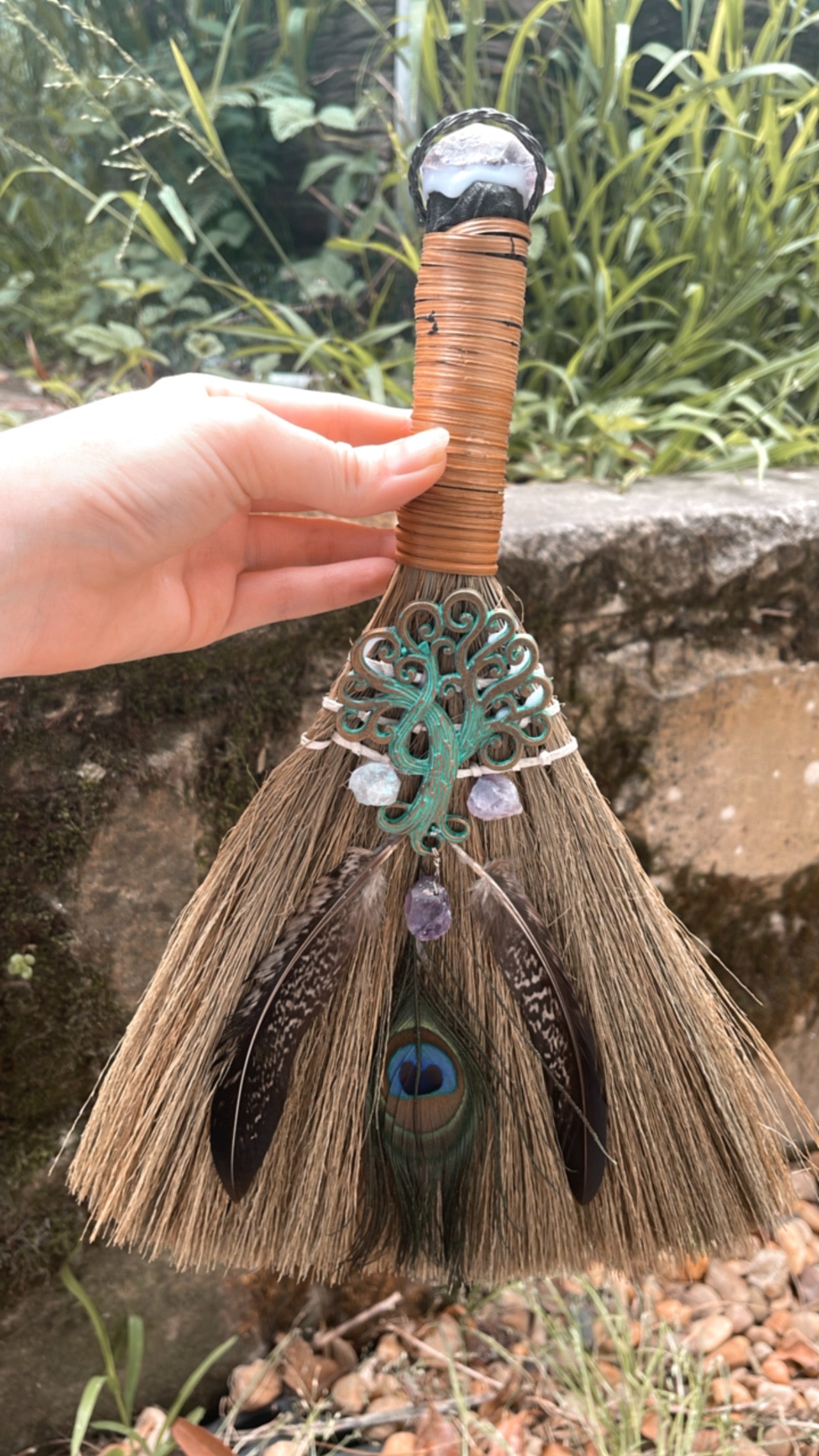 Amethyst Wicca Besom Witches Broom
