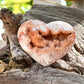 Pink Crazy Lace Agate Heart