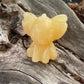 Yellow Calcite Stitch Crystal Carving