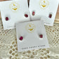 Polished Watermelon Tourmaline Stud Earrings