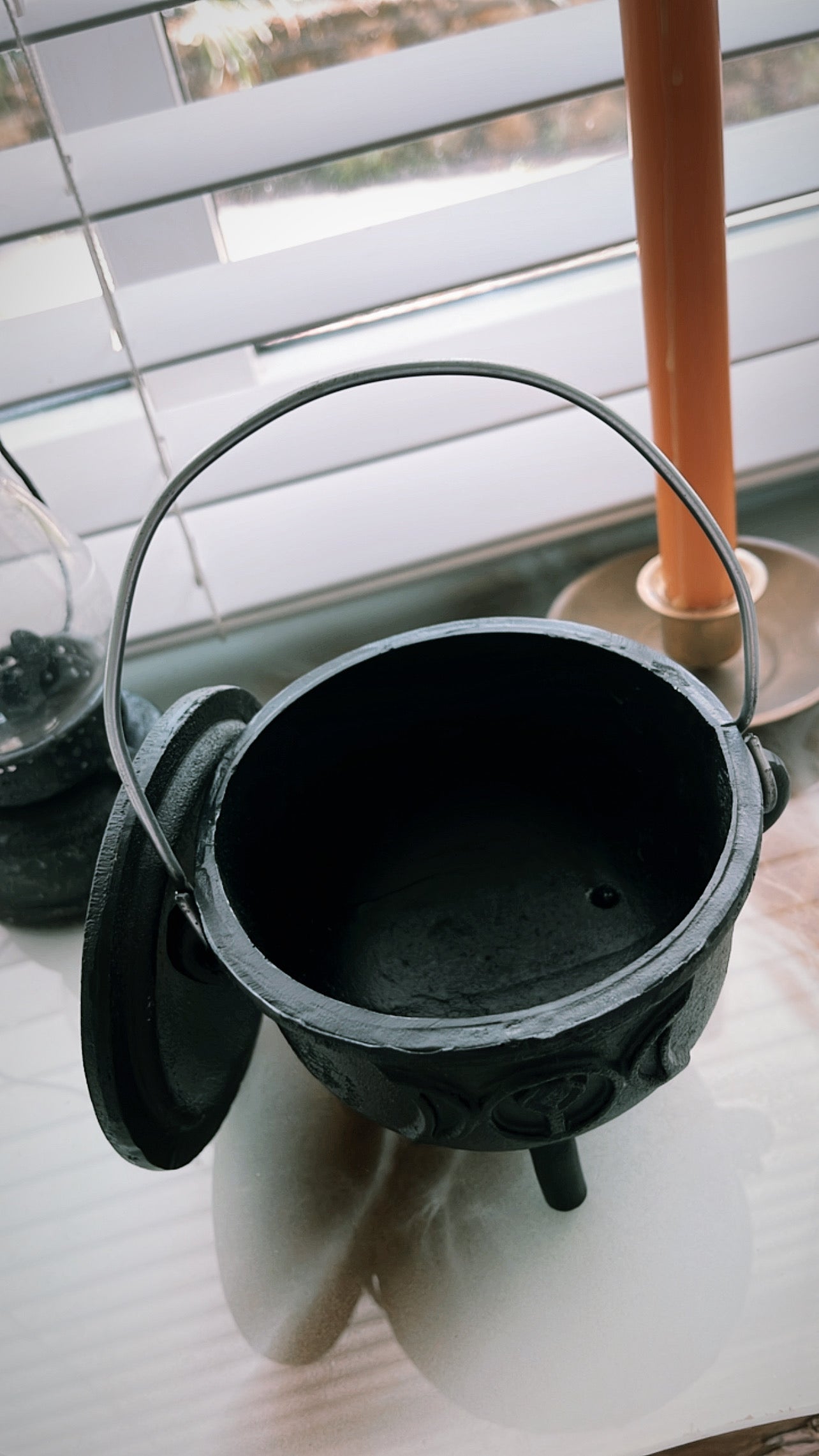 Triple Goddess Moon Witchy Cauldron