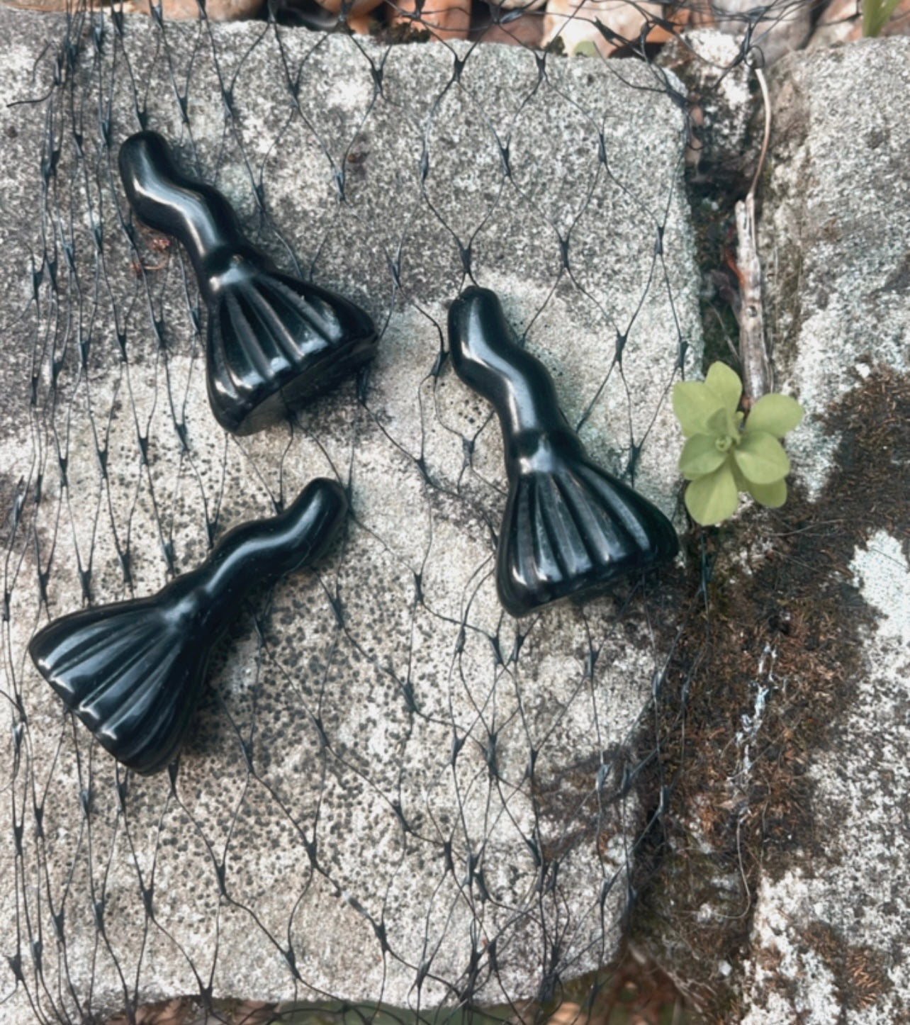 Mini Black Obsidian Witches Broomstick
