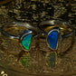S925 Adjustable Australian Opal Moon Shaped Ring