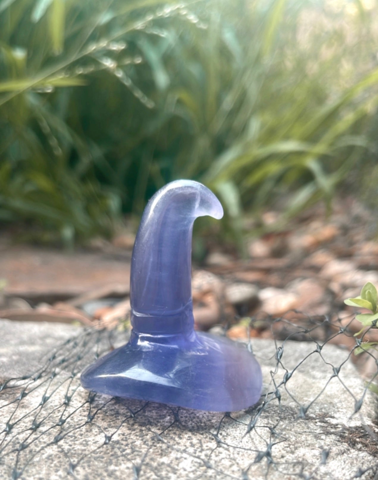 Purple Fluorite Witch Hat