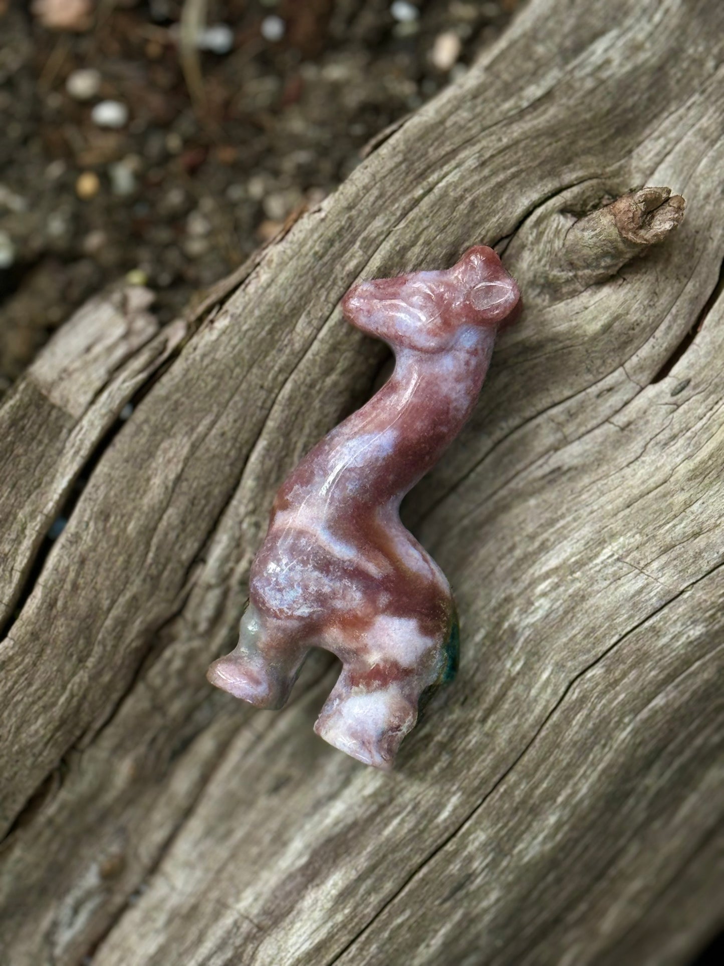 Ocean Jasper Giraffe Carvings