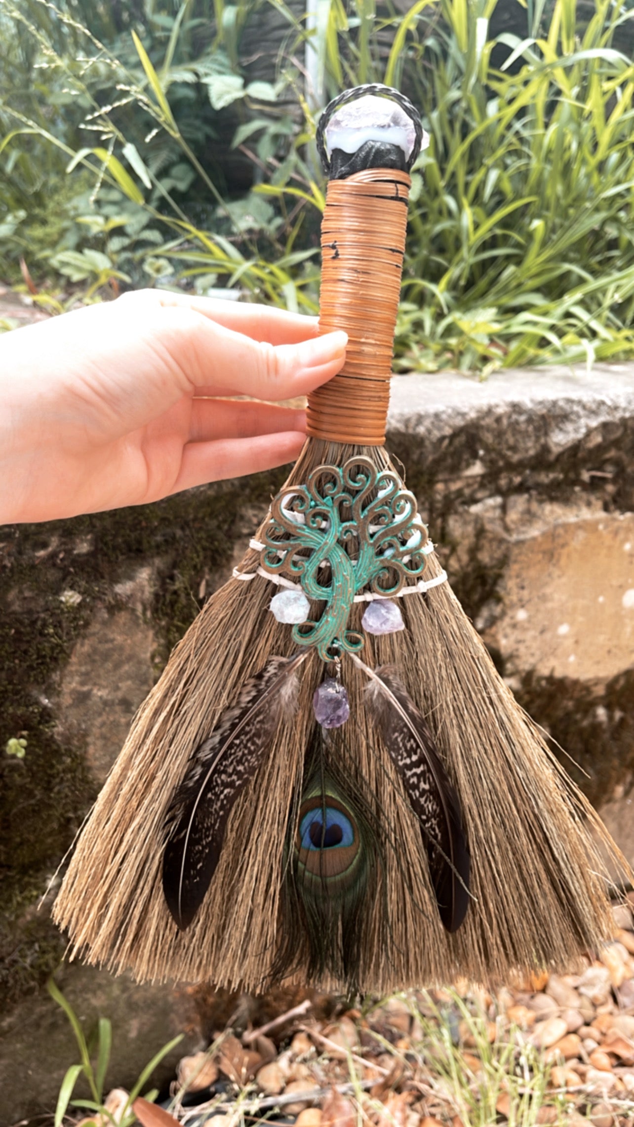 Amethyst Wicca Besom Witches Broom