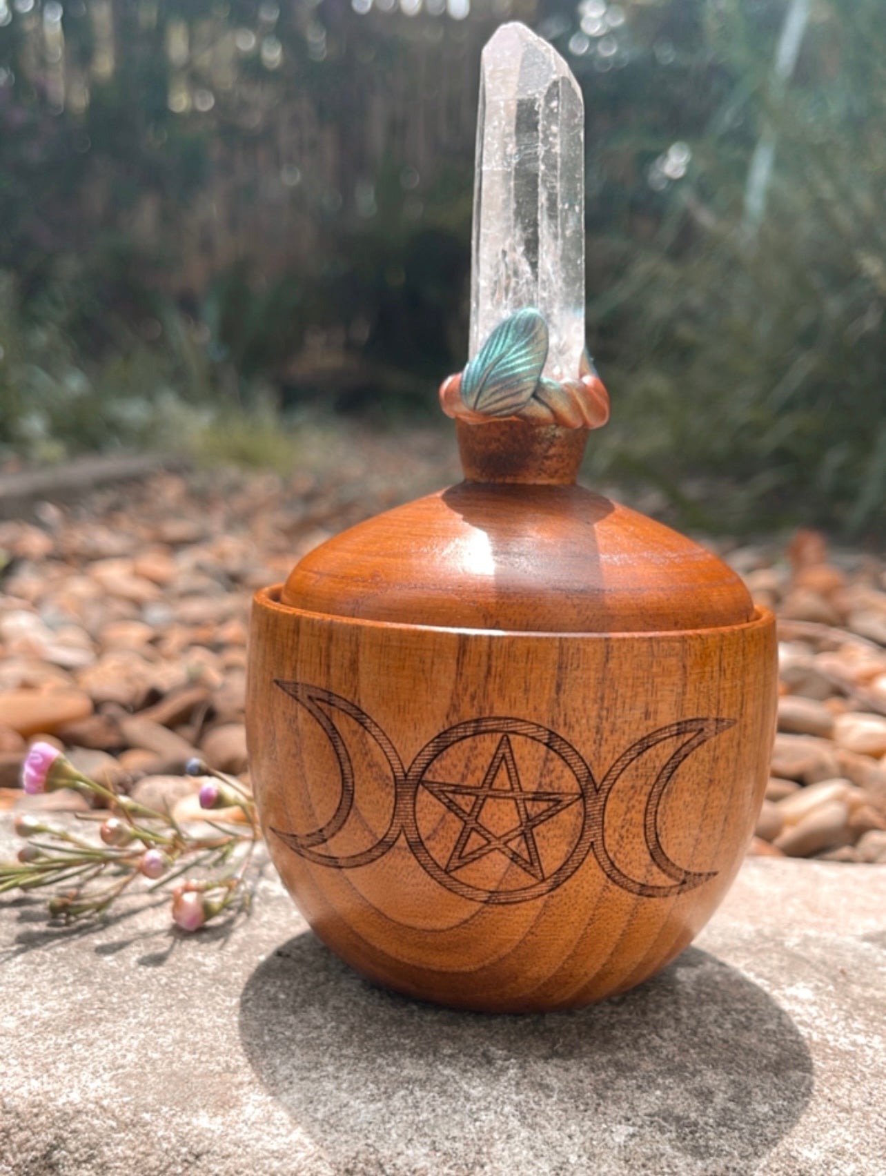 Wooden Sacred Keeper/ Jewellery Box