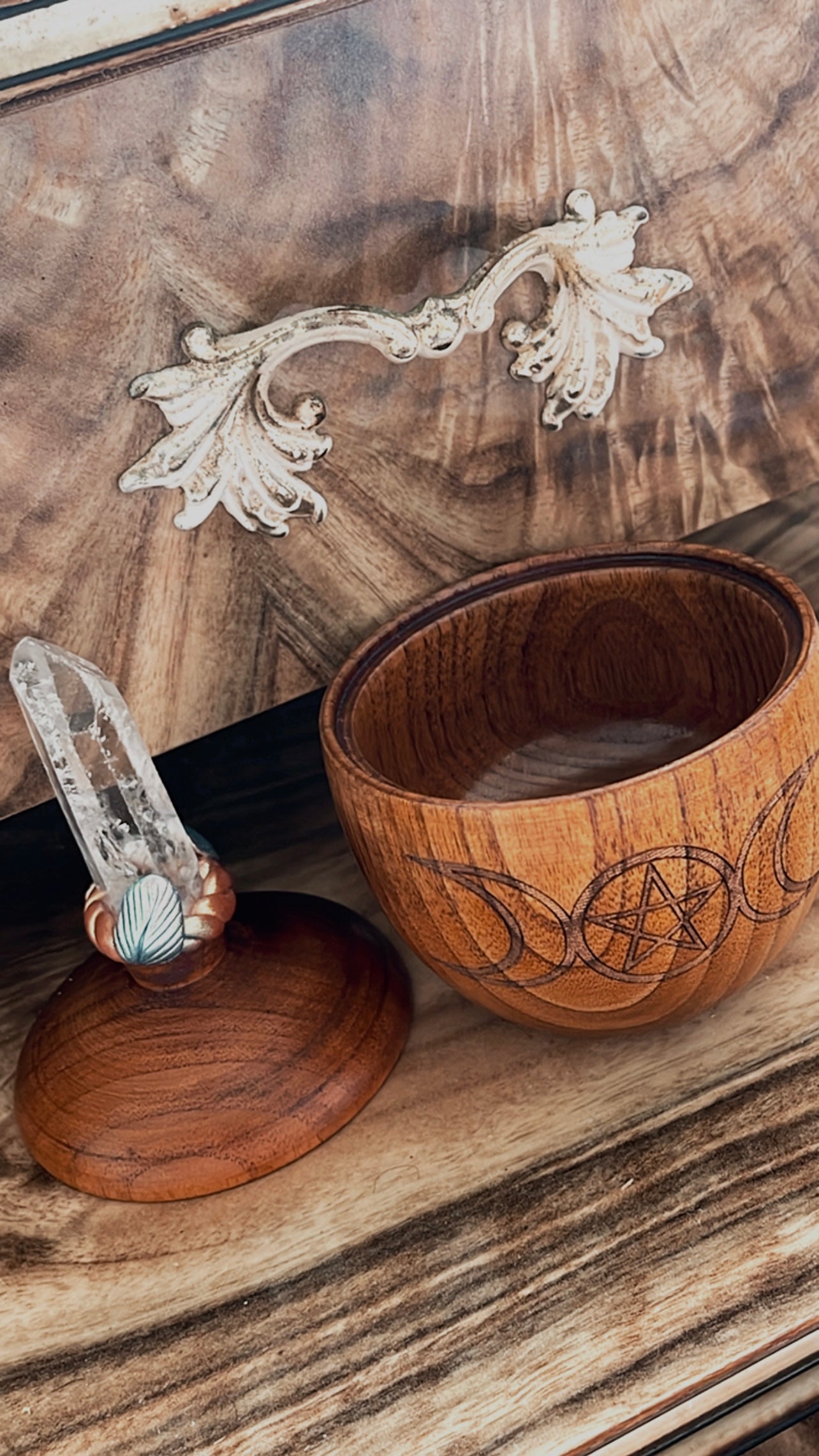 Wooden Sacred Keeper/ Jewellery Box