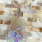 Goddess Agate Slice Keychains